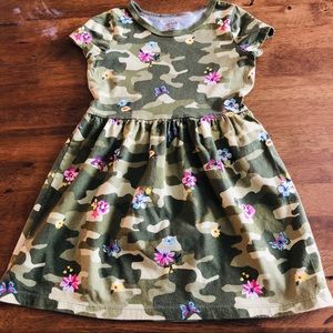 GUC Girls Carter’s Camo & Flower Dress SZ 6X/6
